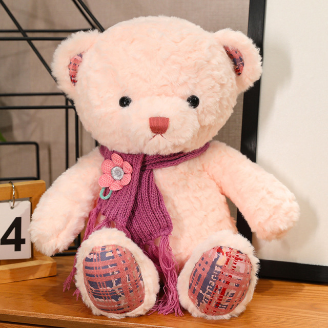12656576.丽优哲品牌毛绒玩具新款可爱七彩熊公仔泰迪熊玩偶女生抱抱熊床上玩具送女生