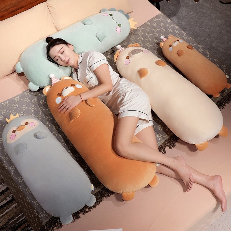 11981661.丽优哲品牌毛绒玩具可爱动物长条抱枕女生睡觉宿舍枕头侧睡夹腿枕毛绒玩具靠垫靠背