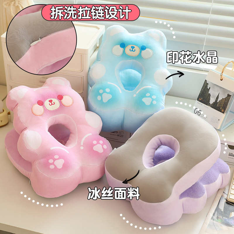 11981658.丽优哲品牌毛绒玩具小熊软糖系列午睡枕趴枕桌上趴趴枕儿童教室睡觉抱枕午休神器
