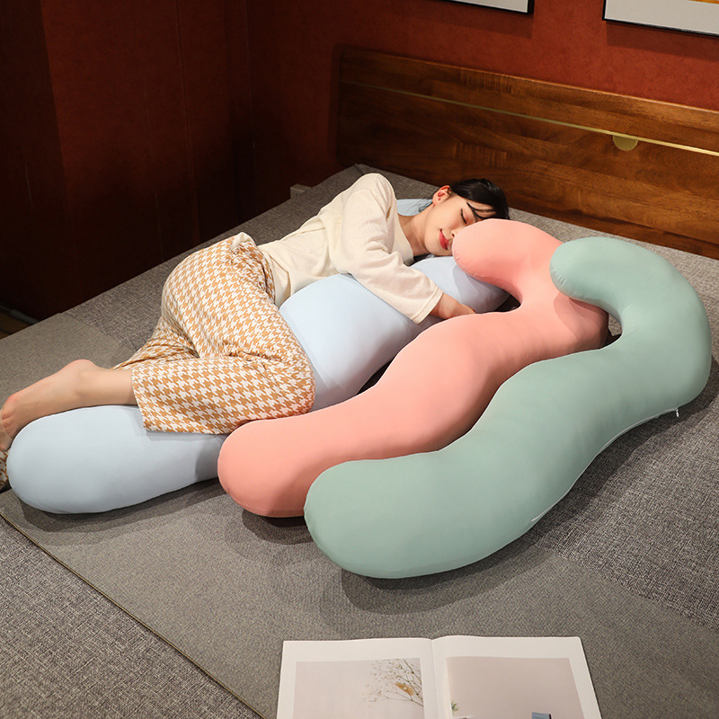 11981594.丽优哲品牌毛绒玩具冰丝长条枕床上抱枕枕头女生侧睡夹腿神器男生款靠枕床头靠垫