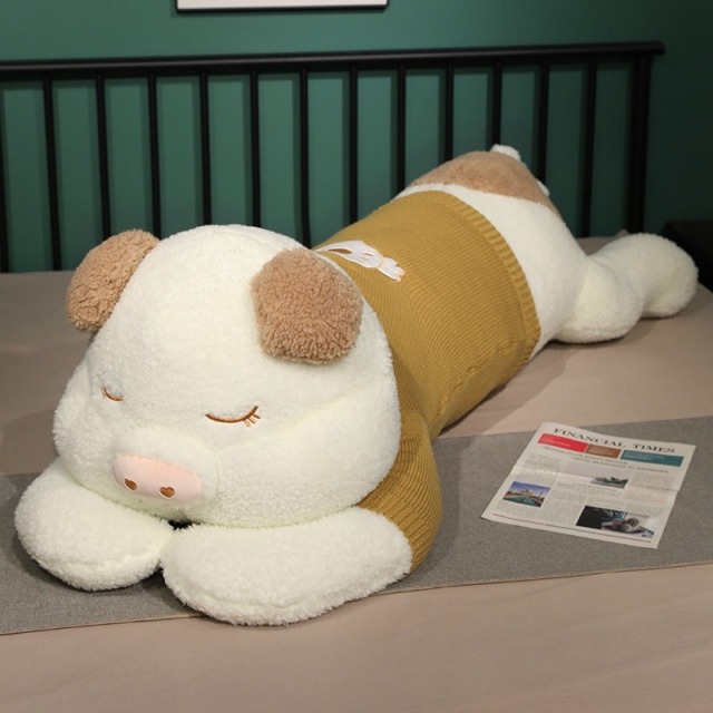11981526.丽优哲品牌毛绒玩具毛衣萌萌猪趴猪抱枕床上睡觉陪睡超软公仔猪抱枕靠背