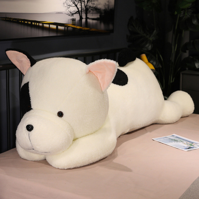 11981513.丽优哲品牌毛绒玩具爱心斗牛犬趴趴狗睡觉床头靠枕女生抱枕侧睡夹腿毛绒玩偶送男友