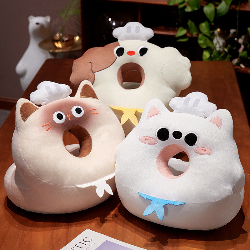 12656599.丽优哲品牌毛绒玩具小厨师系列冰丝午睡枕趴睡枕办公室午休神器小学生教室桌上儿童睡觉抱枕枕头