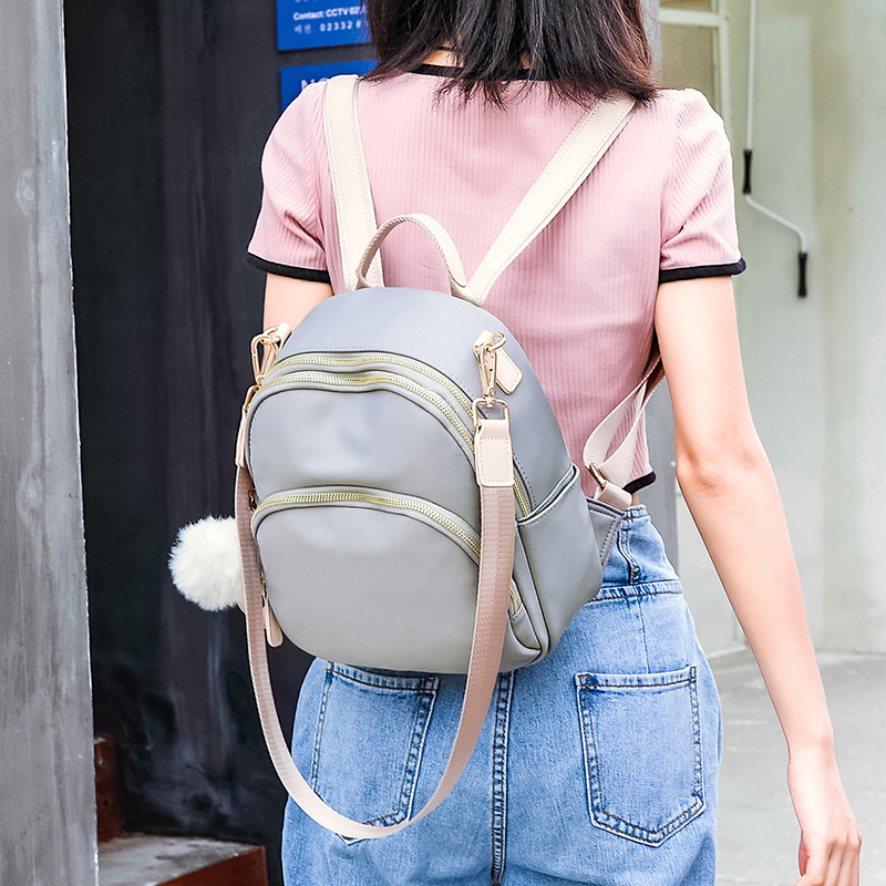 12684269.《广州质造》佐木包包女休闲百搭双肩包新款时尚帆布可斜跨小背包女士简约书包