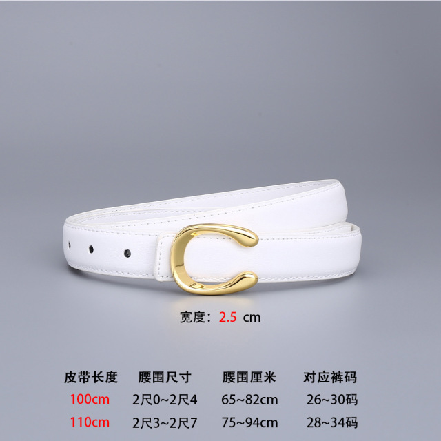 13750557.DAAGVADY字母C扣女士腰带女牛仔裤皮带女韩版风时尚百搭装饰牛皮皮带