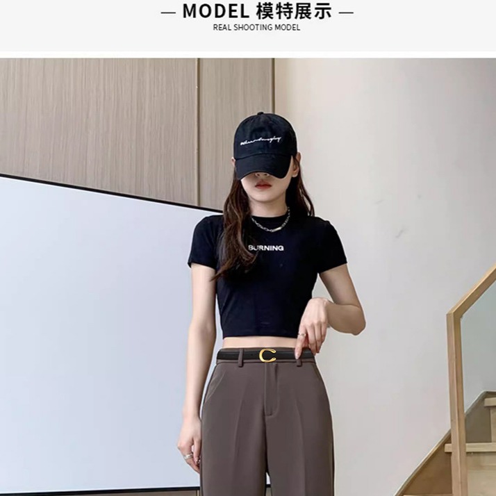 13750557.DAAGVADY字母C扣女士腰带女牛仔裤皮带女韩版风时尚百搭装饰牛皮皮带
