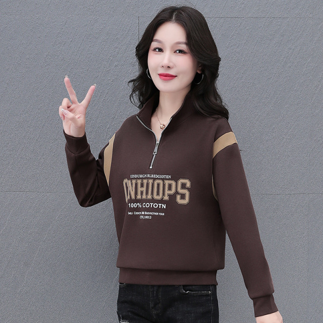 10438043.克里普  女装春秋季宽松圆领潮长袖卫衣