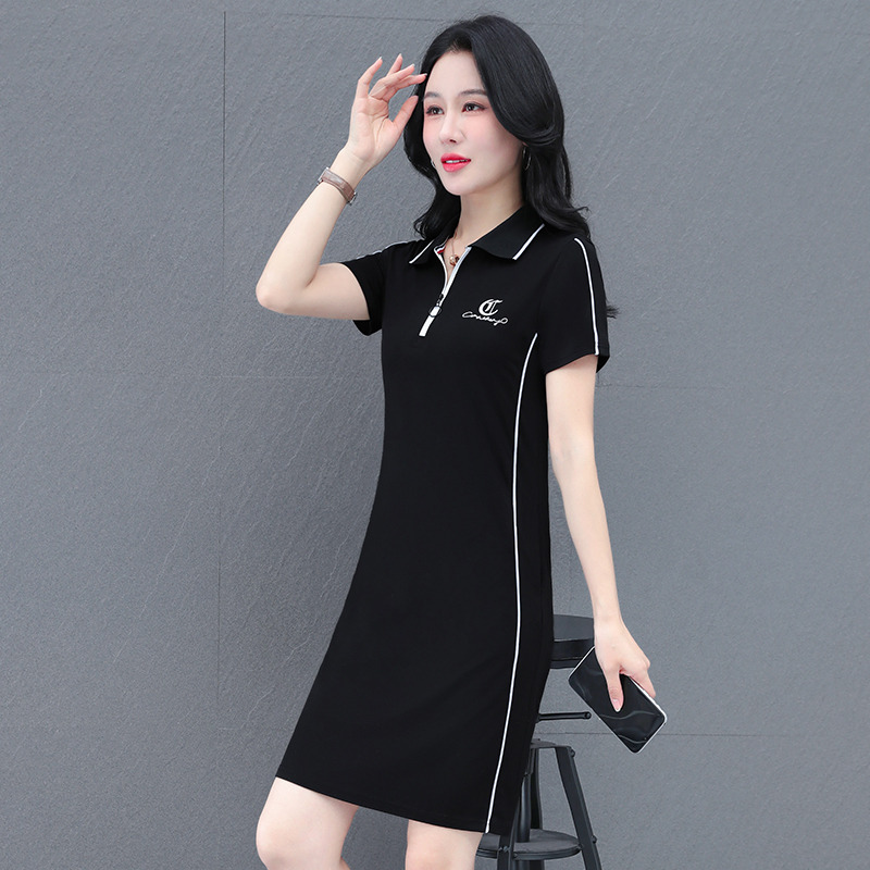 10583245.VPN 夏季短袖POLO裙时尚休闲显瘦女连衣裙