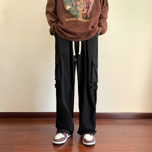 10613552.VPN 青少年透气男士裤子休闲裤男夏季新款宽松直筒裤男