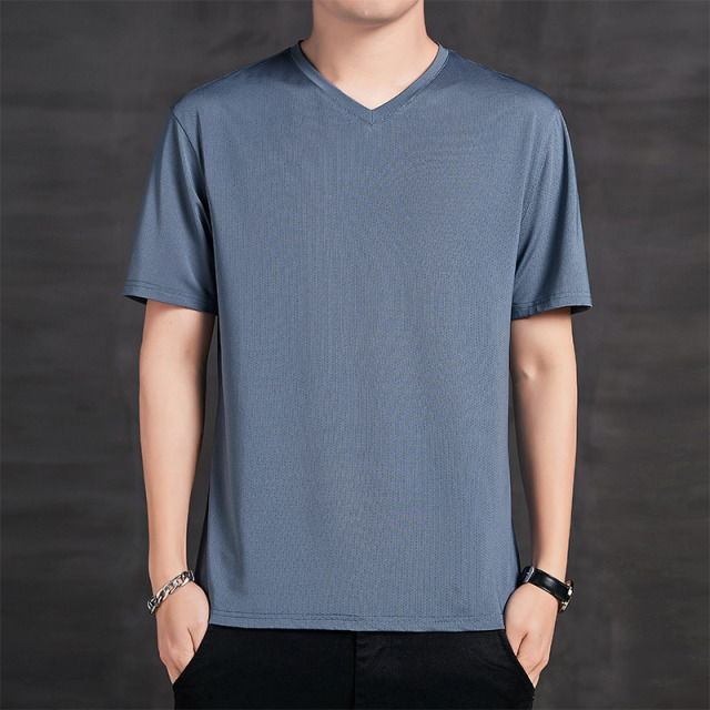 10658985.尼格卡丹 新款冰丝宽松体恤潮牌潮流半袖上衣服短袖t恤男士夏季