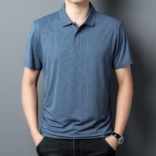 10660934.克里普 夏季新款时尚潮流简欧男式翻领上衣服夏季薄款男士