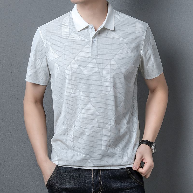 10660934.克里普 夏季新款时尚潮流简欧男式翻领上衣服夏季薄款男士