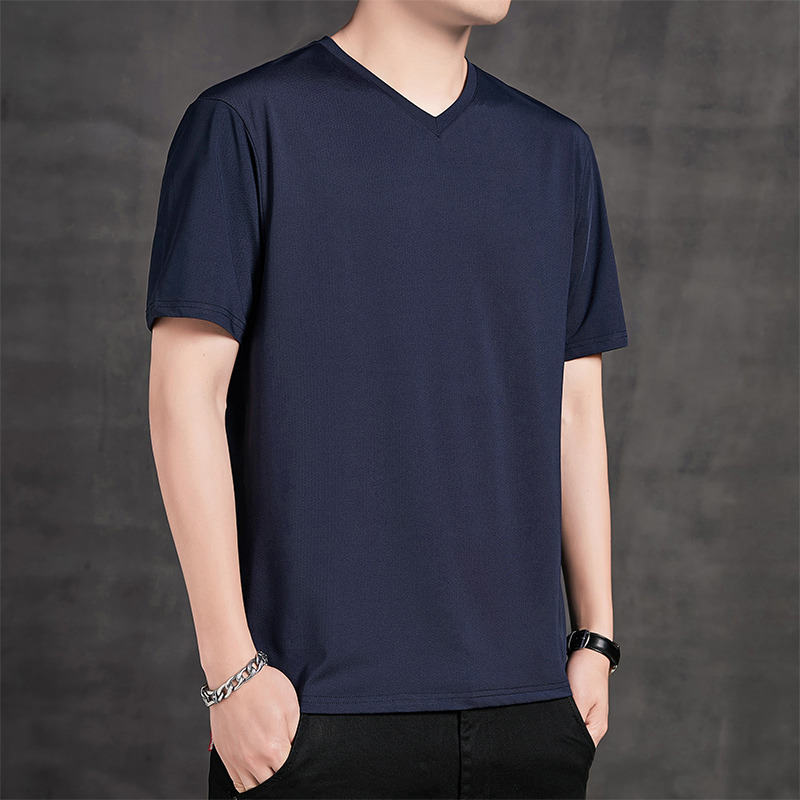 10658985.尼格卡丹 新款冰丝宽松体恤潮牌潮流半袖上衣服短袖t恤男士夏季