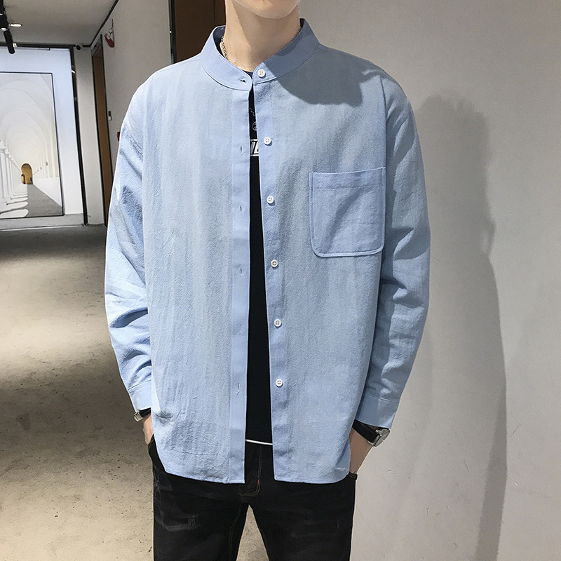 10991101.VPN 衬衫男长袖潮牌潮流宽松休闲工装衬衣男夏季薄款痞帅百搭寸衫外套