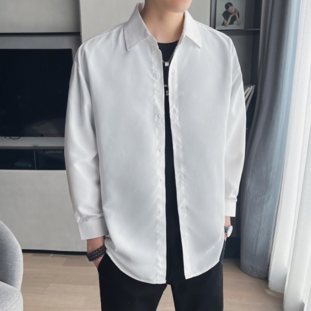 11006874.尼格卡丹 休闲长袖衬衫男士春秋季新款潮流青少年衬衣
