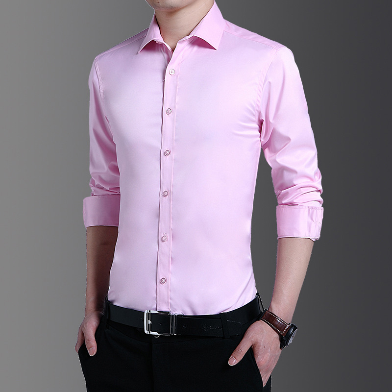 11003668.尼格卡丹 衬衫男长袖春秋新款潮牌正装衬衣服春季商务修身休闲寸衣男装