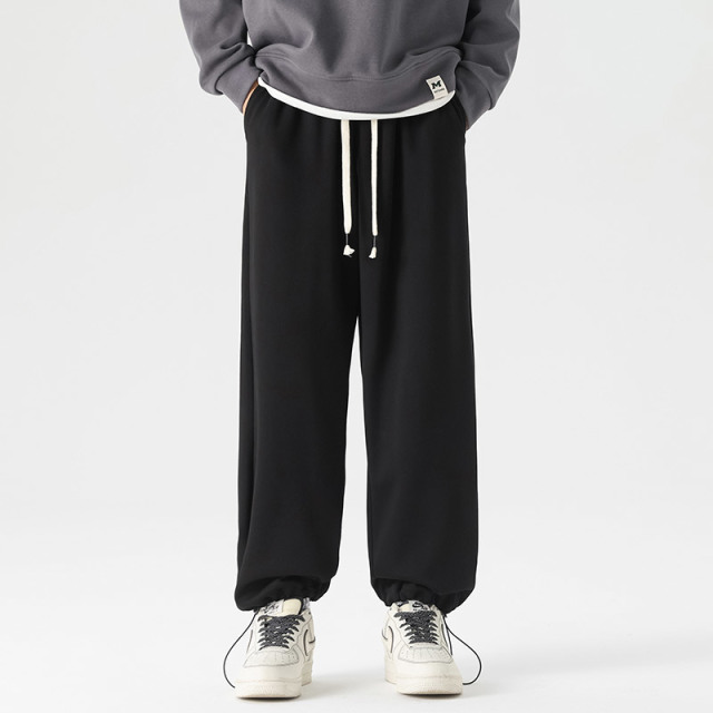 11043949.尼格卡丹 裤子男束脚春秋款潮牌ins港风宽松运动百搭高街直筒休闲裤