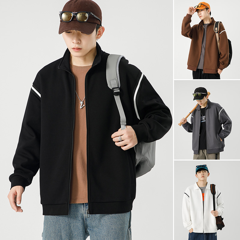 11045844.克里普 卫衣男拉链开衫春秋款棒球服新款潮运动男生薄款外套
