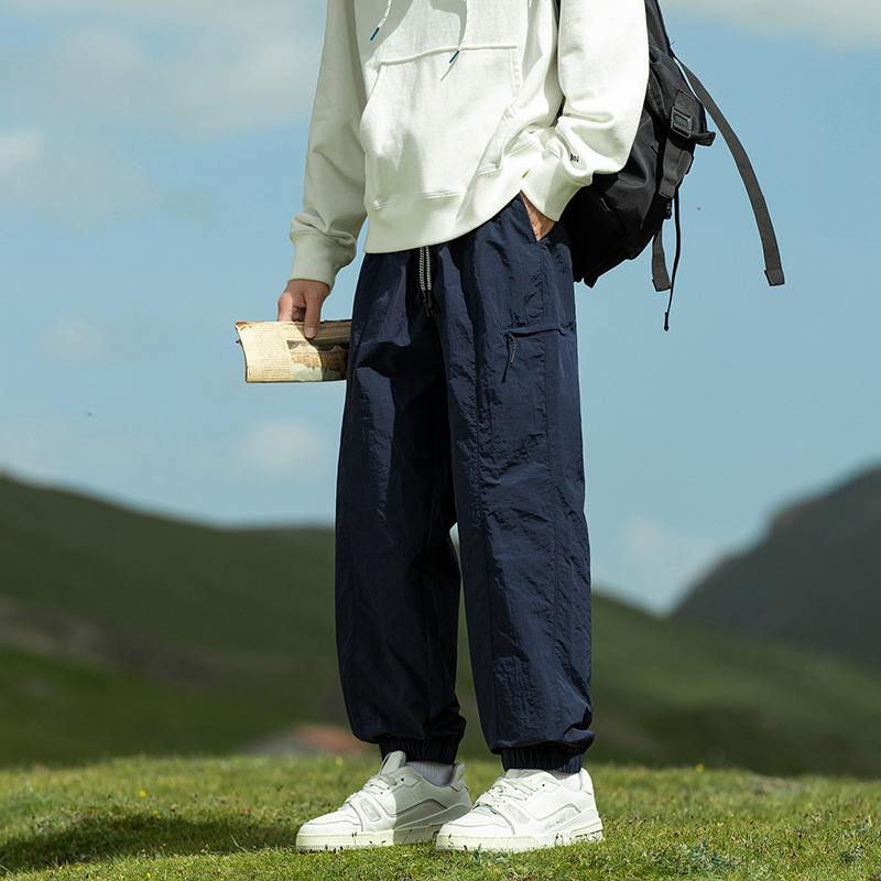 11086302.克里普 山系工装裤男春秋款cityboy潮牌宽松束脚潮流ins痞帅休闲长裤