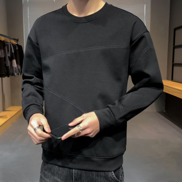 11246322.VPN 春秋季套头潮牌外套内搭美式圆领卫衣男士宽松休闲上衣