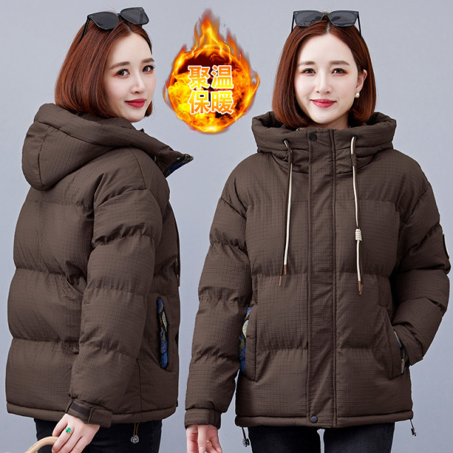 11453822.克里普 短款棉服女新款冬季时尚洋气小个子女式连帽外套