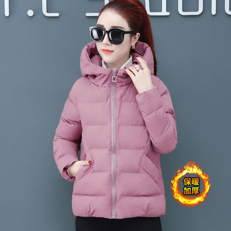 11456959.克里普 短款棉服女新款冬装韩版时尚棉袄轻薄保暖连帽小个子棉衣
