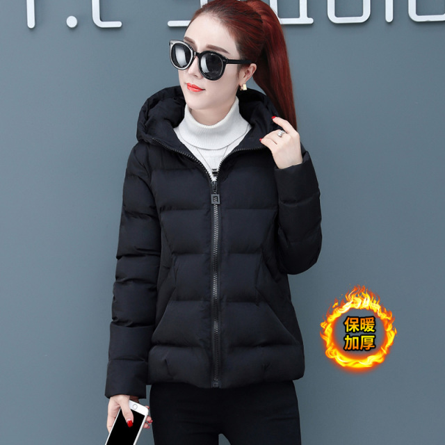 11456959.克里普 短款棉服女新款冬装韩版时尚棉袄轻薄保暖连帽小个子棉衣