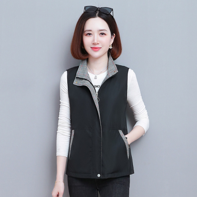 11457521.克里普 棉马甲外搭女款秋冬季新款马夹女式背心外穿洋气时髦