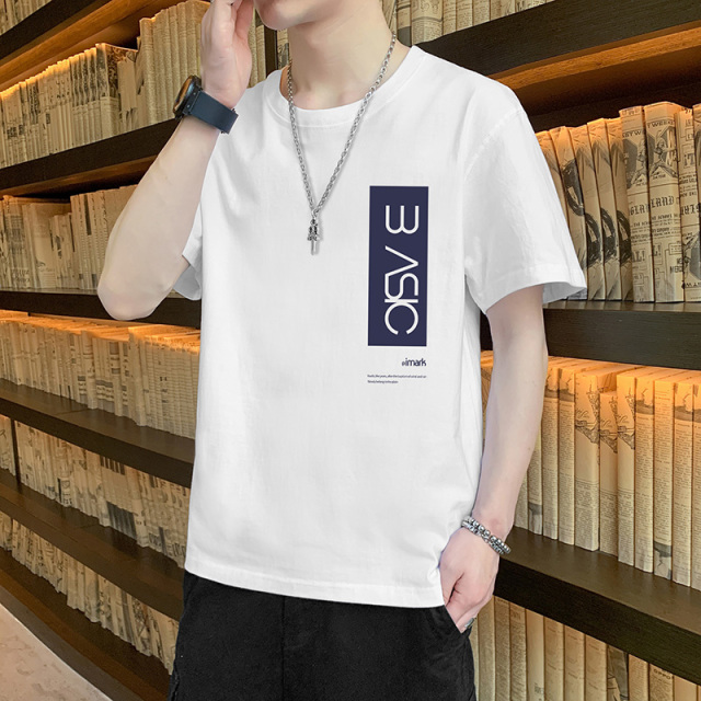 11747157.VPN 夏季新款短袖t恤男士潮流潮牌休闲简约印花体恤男