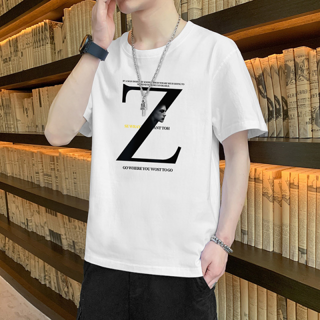 11747015.VPN 潮牌短袖T恤男夏季宽松圆领简约青少年印花男装上衣