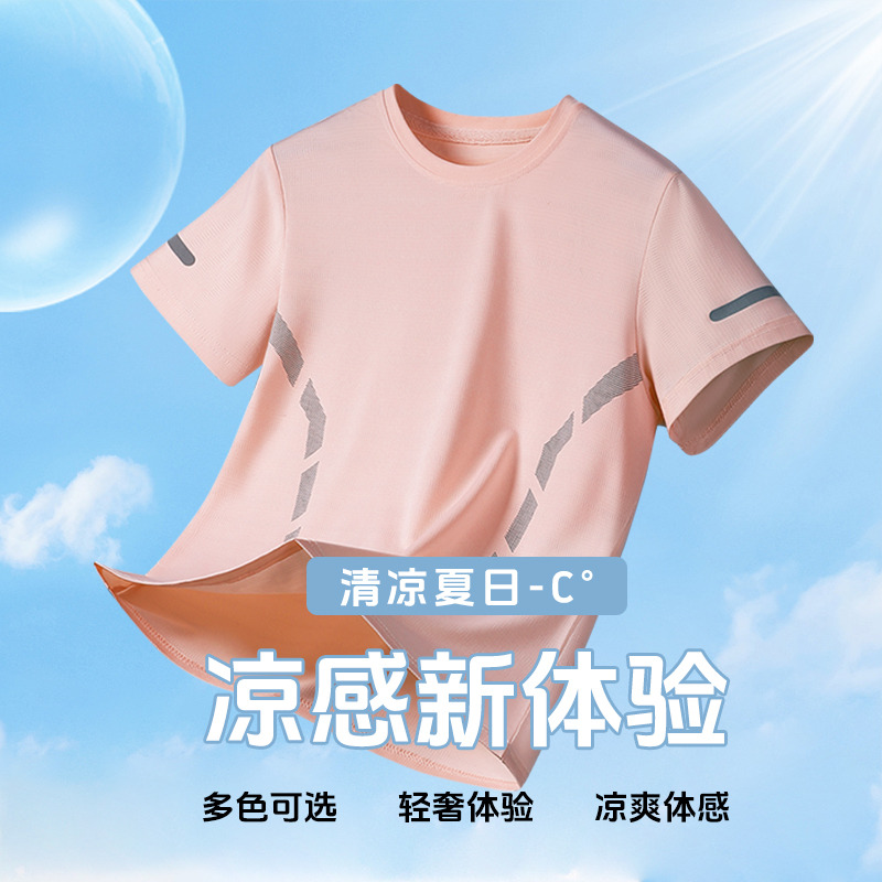 11754437.VPN 冰丝t恤男士短袖新款夏季速干透气半袖男体恤宽松上衣服