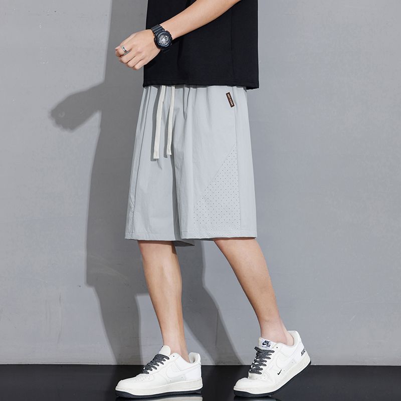 13397287.克里普 夏季新款冰丝美式短裤男大码休闲运动五分裤