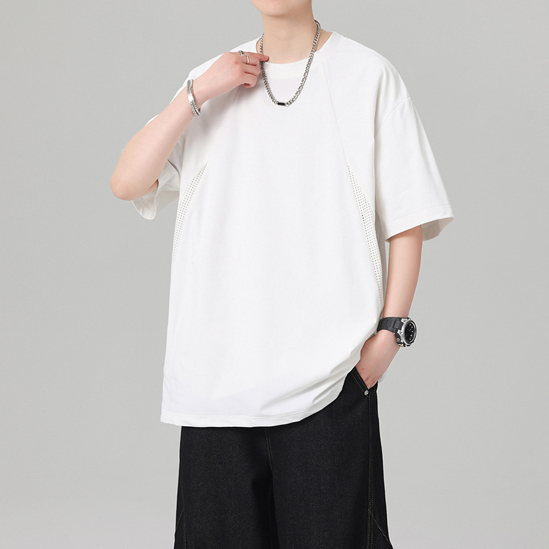 13418342.克里普 纯色圆领短袖t恤男夏季新款美式潮牌半袖体恤