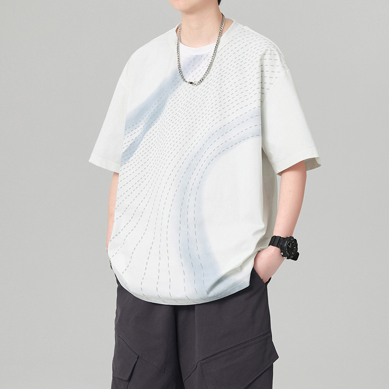 13420048.克里普 美式新款短袖T恤男宽松休闲潮牌男士半袖上衣