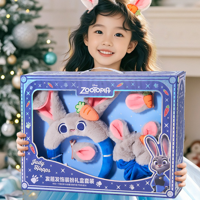 12880040.迪士尼疯狂动物城公主首饰盒发夹发箍套装儿童穿戴装扮类玩具