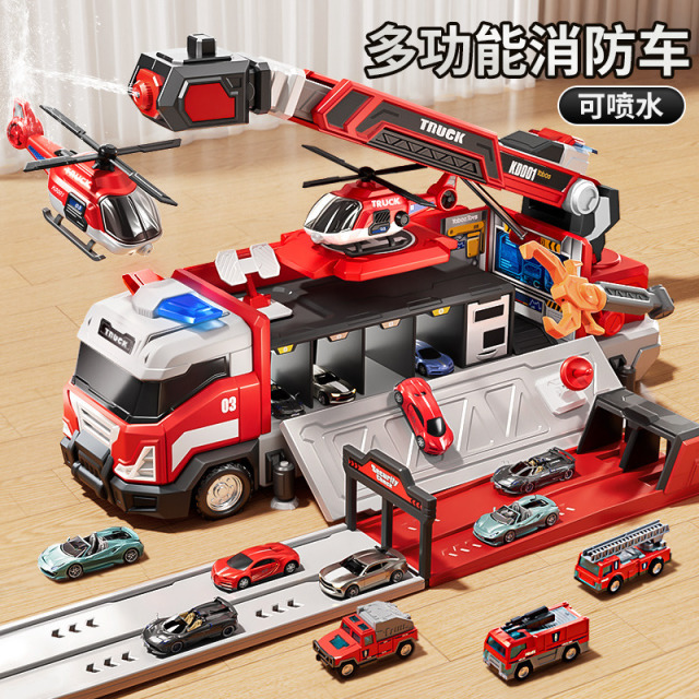 12892764.多功能大号特警轨道弹射玩具车男孩过家家儿童早教玩具生日礼物