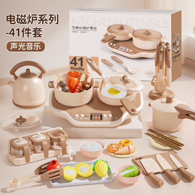 13440553.儿童小厨房玩具套装女孩过家家做饭仿真厨具煮饭宝宝男童生日礼物