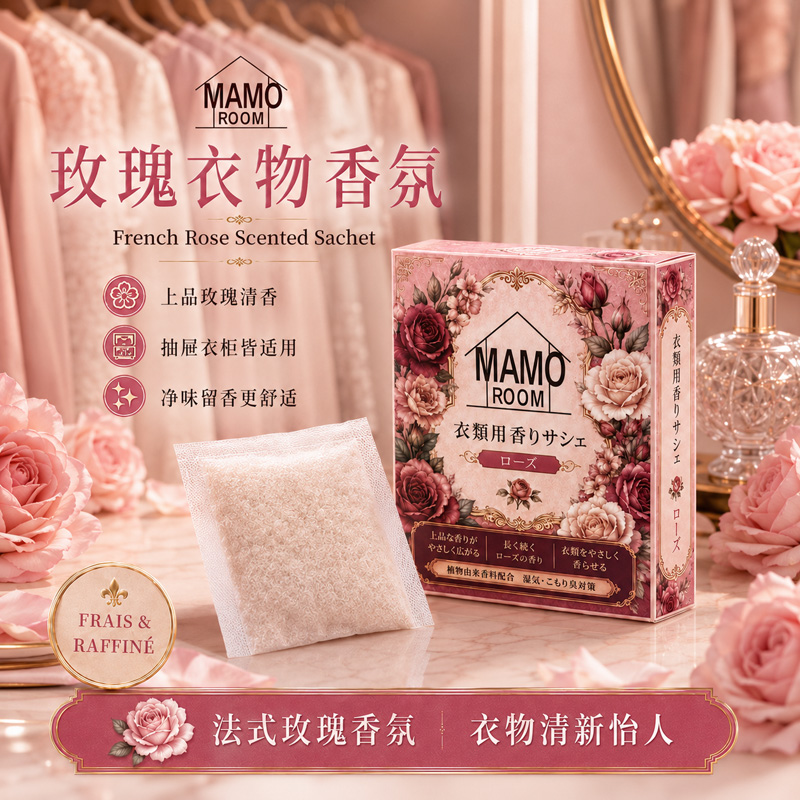 13756882.【5盒】玫瑰衣物香氛包