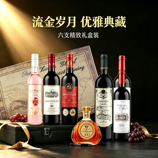 13843097.6瓶!法国原酒进口 XO干红洋酒组合套装