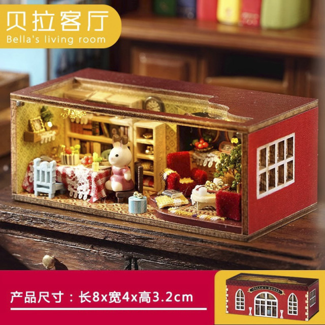 11930983.『DIY小屋系列』积木小镇可拼合迷你小房子模型场景玩具生日礼物