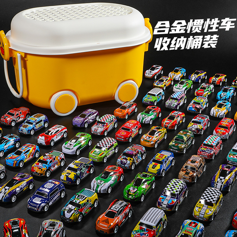 11941742.【亏本清仓 50只合金车+2只大车带收纳桶】回力合金小汽车仿真赛车多重款式不重样