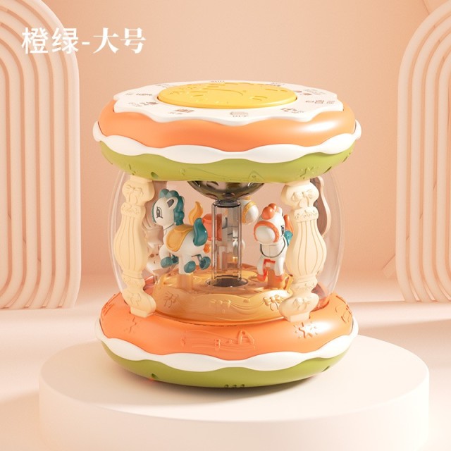 11941741.LTL 早教大号音乐鼓可充电 旋转木马手拍鼓可链接手机益智儿童玩具