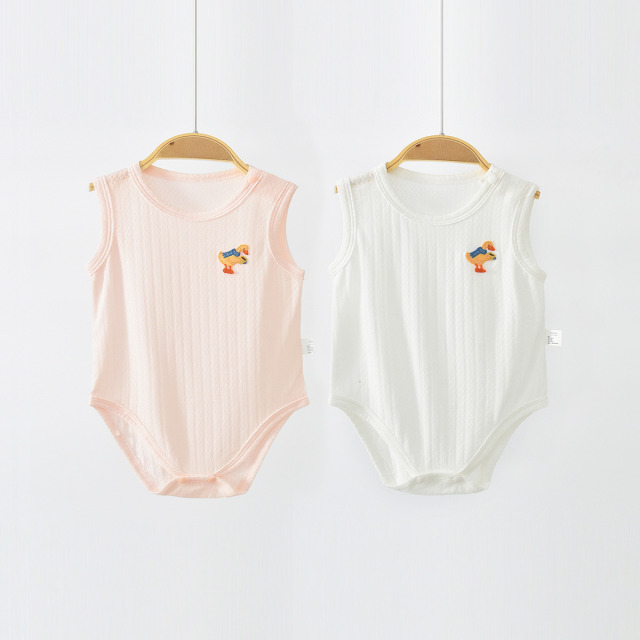 13592289.【2件装】婴儿衣服宝宝夏季连体衣背心包屁衣新生儿哈衣爬服