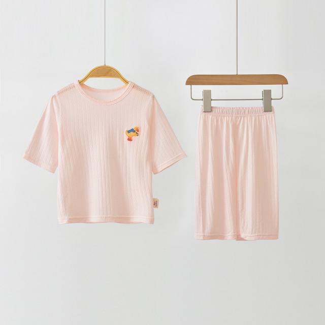 13592479.【七分袖套装】婴幼套装男女童夏季空调服套儿童睡衣家居服两件装