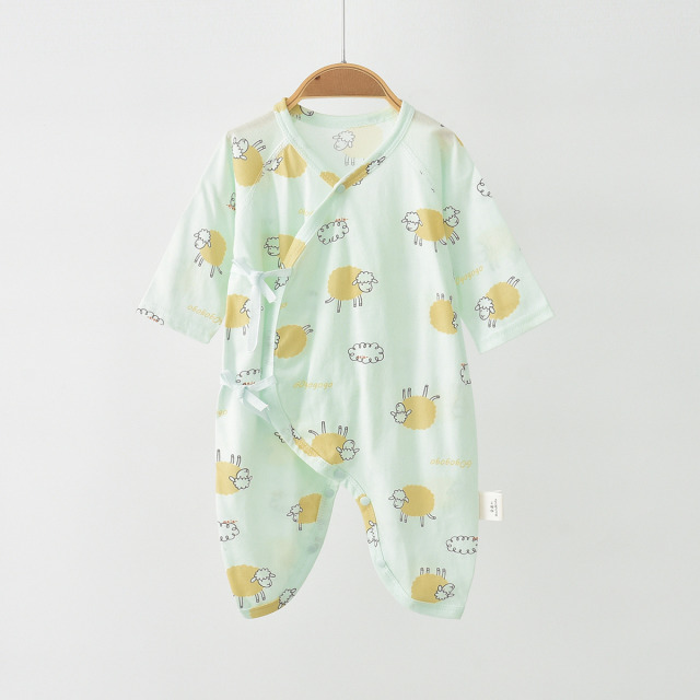 13592352.【0-6个月纯棉】婴儿衣服宝宝夏季和尚服哈衣爬服新生儿连体衣