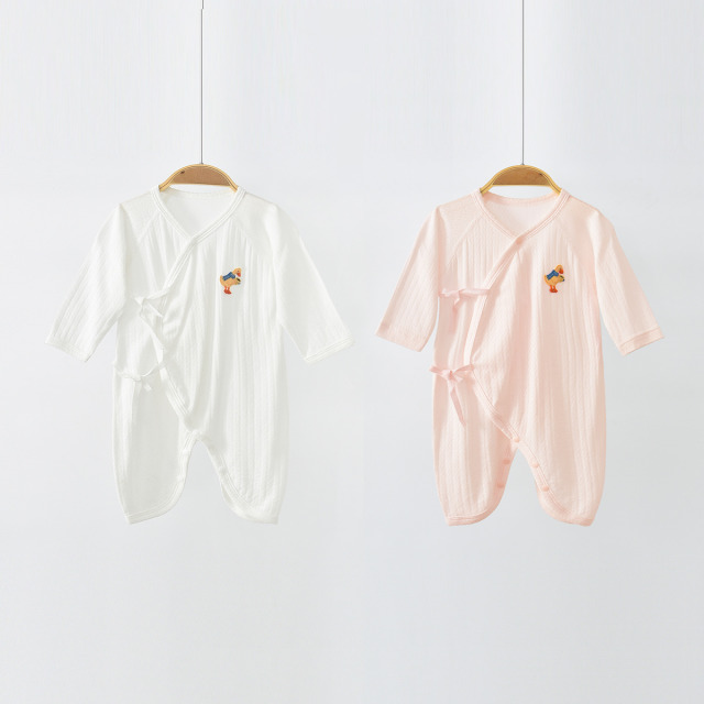 13592250.【0-6个月2件装】婴儿衣服宝宝夏季和尚服哈衣爬服连体衣