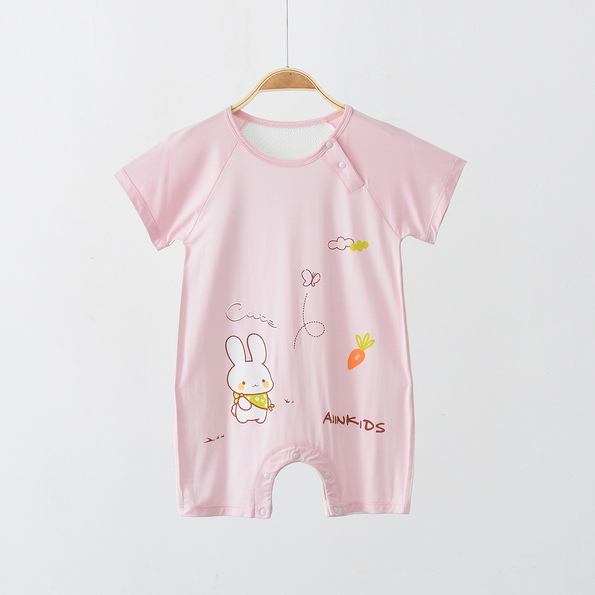 13660962.【后背透气网眼】婴儿衣服宝宝夏季短袖连体衣新生儿哈衣爬服