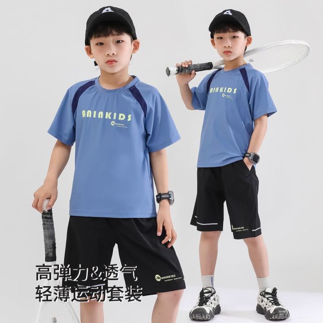13662342.【森系儿童运动套】男童套装儿童夏季t恤短裤套中大童两件套