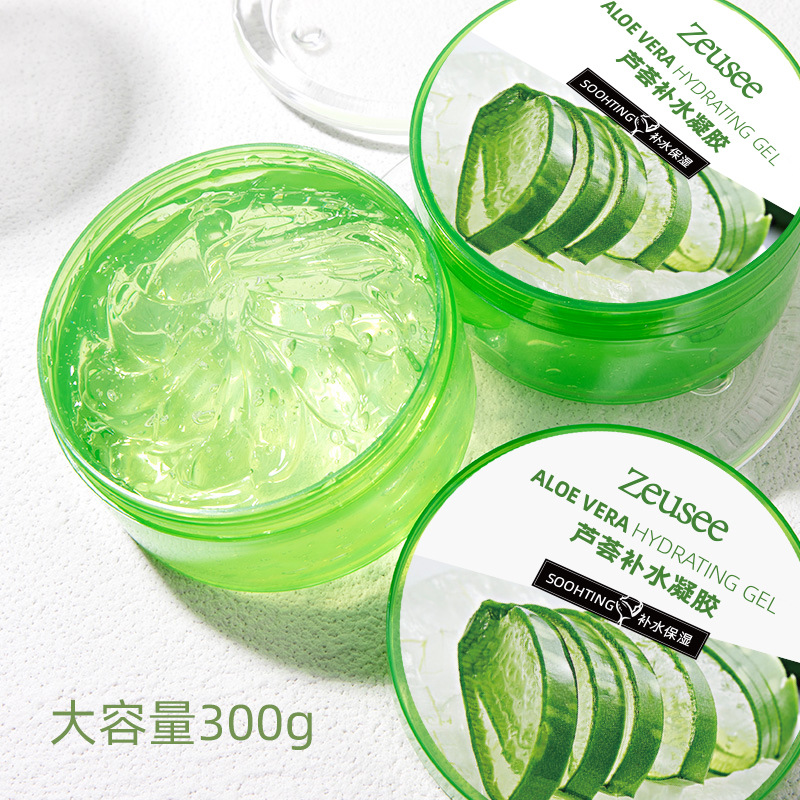10907790.芦荟胶 300g带勺子芦荟凝胶保湿补水面霜美容院产品
