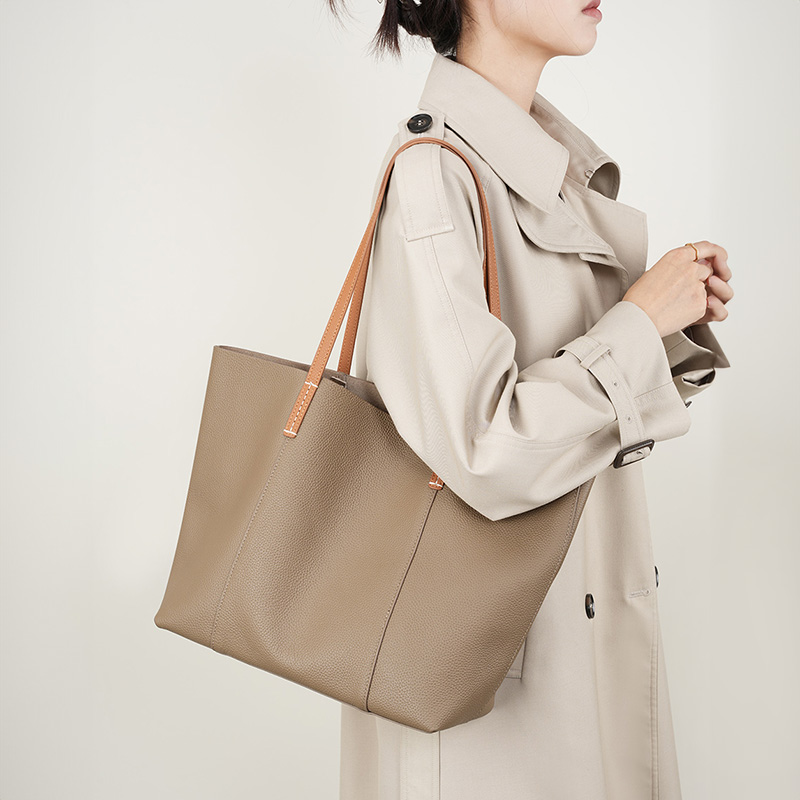 12858072.包包女2026新款头层牛皮手工托特包女通勤包大容量手提单肩包大包